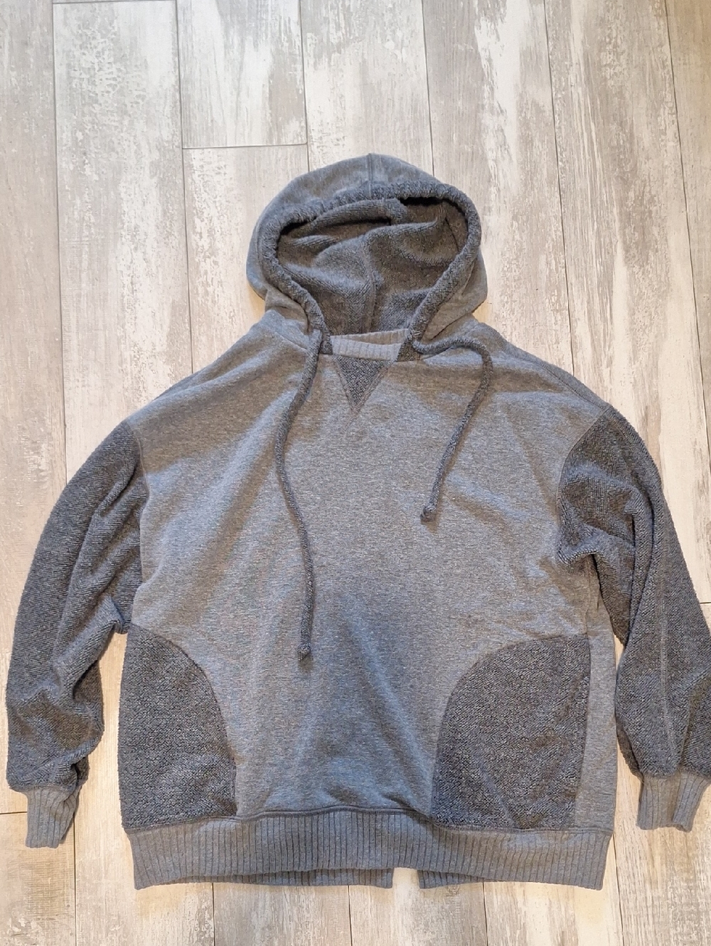 aerie  Gray Pullover Hooded Sweatshirt Size Medium
